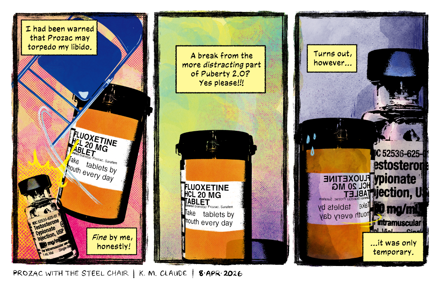 a comic about Prozac and hormones